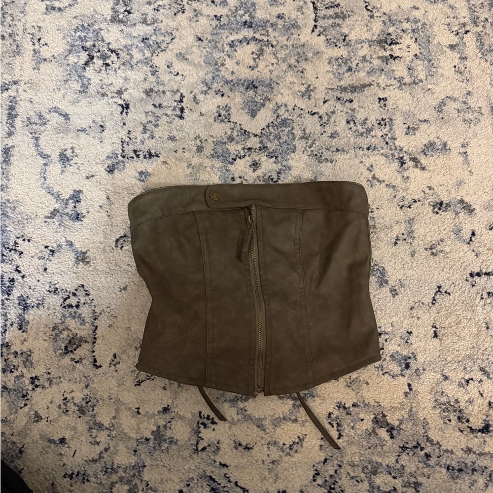 Edikted Dark Brown Corset Top